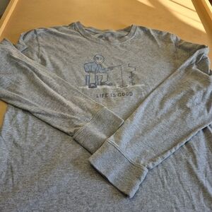 Life Is Good Heather Gray Long Sleeve Tee 1319/525